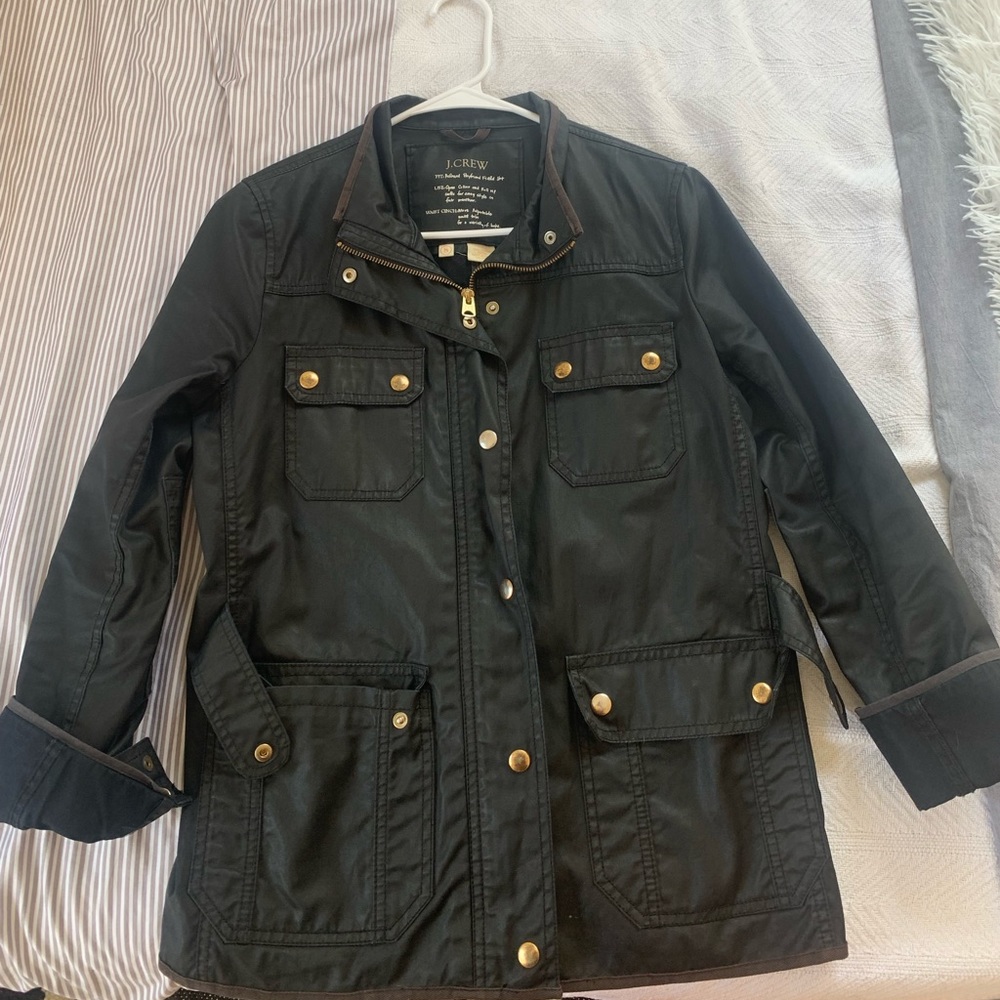 J. Crew black relaxed boyfriend field coat small